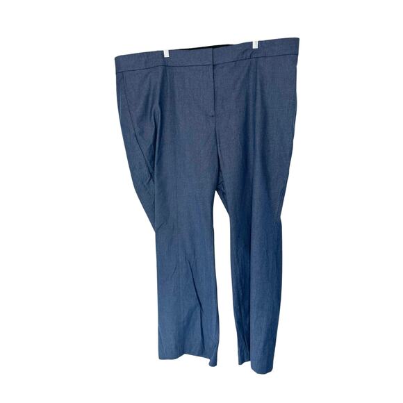 Talbots Plus Blue Office Career Work Office Portland Straight Leg Trouser 24W - Picture 2 of 14